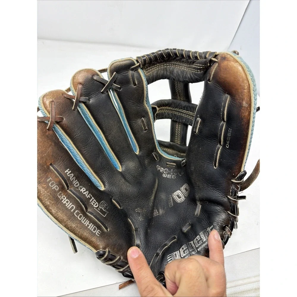 Vintage Regent Baseball Glove Left‎ Handed Blue Mesh Fabric Fielding Mitt Korea